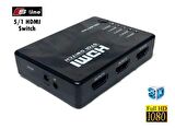 Powermaster 5 port HDMI Switch 5x1 Kumandalı Uyumlu