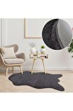 Myevilla Kaymaz lateks taban Peluş Post Antrasit 75x100