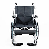 Comfort Plus Tekerlekli Sandalye Füme | Eloksal Kaplı Alüminyum Şase, Kompakt Katlanabilir Yapı, Refakatçi Frenli, KY863LAJ-A20