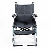 Comfort Plus Transfer Tekerlekli Sandalye Füme | Eloksal Kaplı Alüminyum Şase, Katlanabilir Yapı, Refakatçi Frenli, KY863LABJ-A12