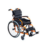 Comfort Plus Çocuk Tekerlekli Sandalye Turuncu&Siyah | Alüminyum Şase, Katlanabilir Yapı, Temizlenebilir Döşeme KY980LA-35