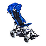 Comfort Plus Pediatrik Baston Puset Mavi | Alüminyum Şase, Baston Tipi Katlanır Kasa, Quick Release Tekerlek, DM-BOSS