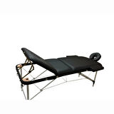 Comfort Plus Masaj Masası Siyah | Alüminyum Ayaklı, Ayarlanabilir Yükseklik, Taşıma Çantalı GA-305