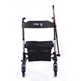 Comfort Plus Rolatör Yürüteç Gümüş | Alüminyum Gövde, Oturmalı, Katlanabilir ve Frenli DM-9102