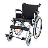 Comfort Plus Tekerlekli Sandalye | WC Özellikli, 45 cm Oturum Genişliği, Refakatçi Frenli, Çelik Gövde DM-545