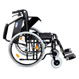 Comfort Plus Tekerlekli Sandalye | 50 cm Genişlik, Refakatçi Frenli, Çıkarılabilir Kol ve Ayaklı, Çelik Gövde DM-303