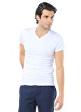 Mavi 061748-620 Erkek Stretch V Yaka T-Shırt Beyaz T-Shirt
