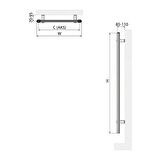 1200x500mm Alya Karbon Çelik Krom Havlupan