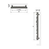 1500x600mm Taurus Paslanmaz Çelik Fırça Mat İnox Havlupan