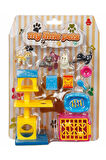 4 Hayvan Figürlü My Little Pet’s Set + Mama ve Aksesuarlar