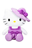 Mor Rengin En Sevimli Temsilcisi: Lisanslı Hello Kitty Şapkalı Peluş 50cm.