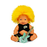 Punkçı Bebek Figürü 25 cm - Sarı Saçlı
