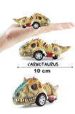 Dinozor Oyuncak Carnotaurus Mini Dinozor Arabası Oyuncak Çek Bırak Dinozor Figürleri