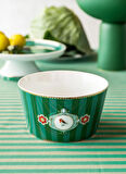 Pip Studio Porselen Yeşil Kase LOVEBİRDSYEŞİLÇİZGİLİKASE15CM