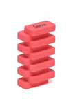 Serve Steps Silgi  Fosforlu Karton Kırmızı