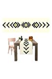 Dijital Baskılı Geometrik Desen Renkli Baskılı Masa Sunum Runner 40x145