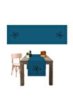 Dijital Baskılı Yonca Desen Renkli Baskılı Masa Ve Sunum Runner 40x145