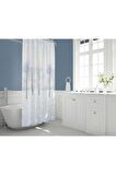 Kır Banyo Perdesi 180x200cm Tek Kanat Duş Perdesi, Renkli Çiçekli Banyo Duş Perdesi, Halkalı Perde
