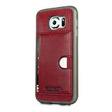 Pierre Cardin Galaxy S6 ile Uyumlu Deri Arka Koruma Paneli Kırmızı PCL-P11