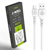Jopus Universal Type C JO-DK9 J-WELL 1mt Data Kablosu Beyaz