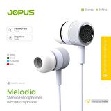 Jopus JO-K56 Melodia Universal 3,5 Mikrofonlu Kulaklık Siyah