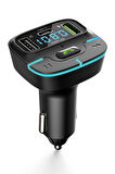 Jopus F9 Araç Fm Transmitter 5.3 Bluetooth Araç Kiti Usb Type-C Hızlı Şarj Çıkışlı Çakmaklık Girişli