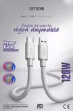 120W/67W/33W USB to Type-C Ultra Turbo Hızlı Şarj Kablosu Xiaomi Uyumlu, Gri, 1 Metre