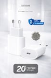 iPhone X-11-12-13-14 Serileri iPad & Airpods Uyumlu USB-C 20W Hızlı Şarj Başlığı CE Belgeli SPS-15