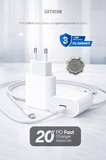 iPhone X-11-12-13-14 Serileri iPad & Airpods ile Uyumlu USB-C 20W Hızlı Şarj Seti CE Belgeli SPS-15