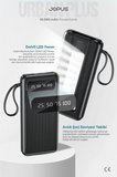 10000mAh Powerbank Dahili Kablolu, LCD Ekranlı, LED Lambalı, Taşınabilir Şarj Cihazı JP-P11