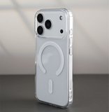 iPhone 17 Pro Max Uyumlu Sararmaz Şeffaf Magsafe Kılıf Kristal Sert Mika Slim Kılıf JS-345