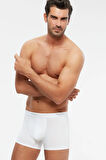 Tight Pamuklu 2'li Beyaz Erkek Boxer