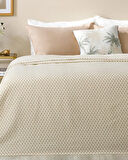 English Home Pure Leaves Ecosoft Çift Kişilik Pike 200x220 cm Bej