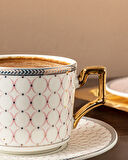 English Home Rabecca New Bone China Kahve Fincan Takımı 4 Parça 2 Kişilik Pembe