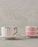 English Home Rabecca New Bone China Kahve Fincan Takımı 4 Parça 2 Kişilik Kırmızı