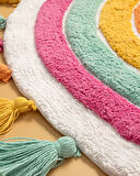 English Home Rainbow Pamuklu Banyo Paspası Renkli