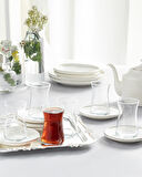 English Home Torino Porselen 12 Parça 6 Kişilik Çay Seti Silver