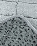 English Home Soft Touch Rabbit Peluş Banyo Paspası Seti Gri
