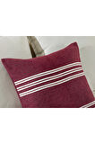 Moneta Dokuma Kırlent Kılıfı 45x45 Cm Bordo