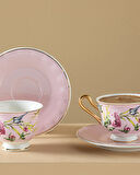 English Home Vanilla New Bone China Kahve Fincan Takımı 4 Parça 2 Kişilik Açık Pembe