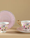 English Home Vanilla New Bone China Kahve Fincan Takımı 4 Parça 2 Kişilik Açık Pembe