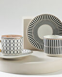 English Home Rabecca New Bone China Kahve Fincan Takımı 4 Parça 2 Kişilik Siyah