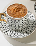English Home Rabecca New Bone China Kahve Fincan Takımı 4 Parça 2 Kişilik Siyah