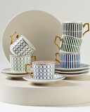 English Home Rabecca New Bone China Kahve Fincan Takımı 4 Parça 2 Kişilik Siyah