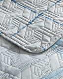 English Home Ocean Plaid Çift Kişilik Çok Amaçlı Örtü Mavi