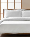 English Home Laurel Pamuk Saten Nakışlı King Size Nevresim Takımı Beyaz