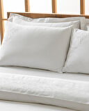 English Home Laurel Pamuk Saten Nakışlı King Size Nevresim Takımı Beyaz