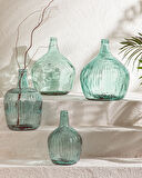 English Home Recycled Demijohn Cam Vazo Yeşil