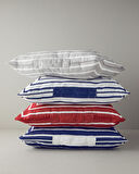 English Home Northsea Pamuk Dekoratif Minder Beyaz - Bordo