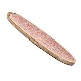 Vitale Şiva Çiçek Desenli Oval Tabak Pembe AK.FQ0010
